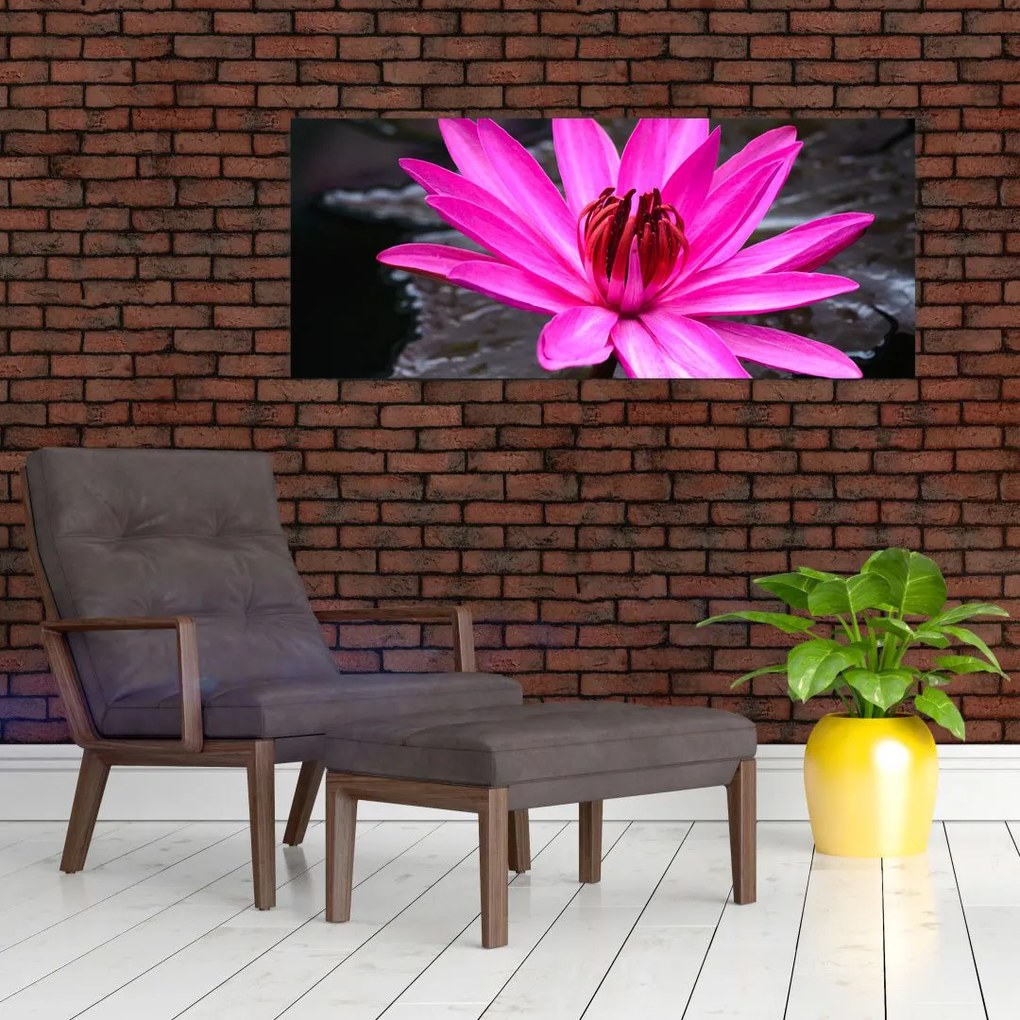 Tablou - floarea roz (120x50 cm)