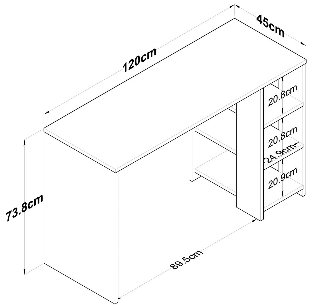 Masă PC Sikine 1 (Nuc + antracit) . 1094916
