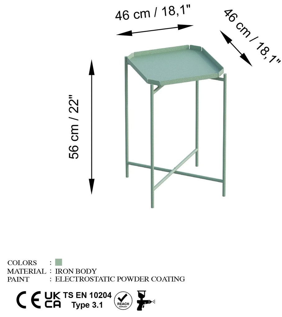 Măsuță de cafea Museli 8 (verde) . 1093284