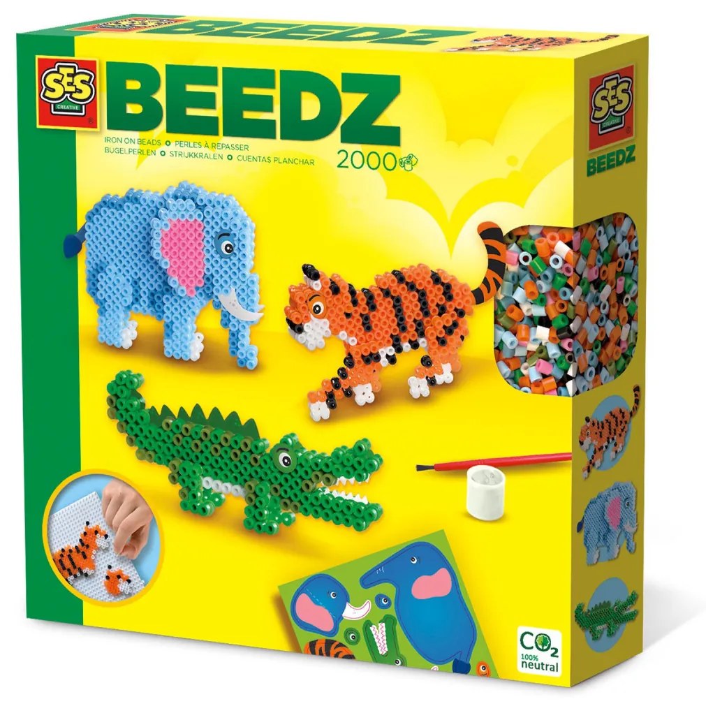 Set creativ Beedz - Margele de calcat Animale din Safari