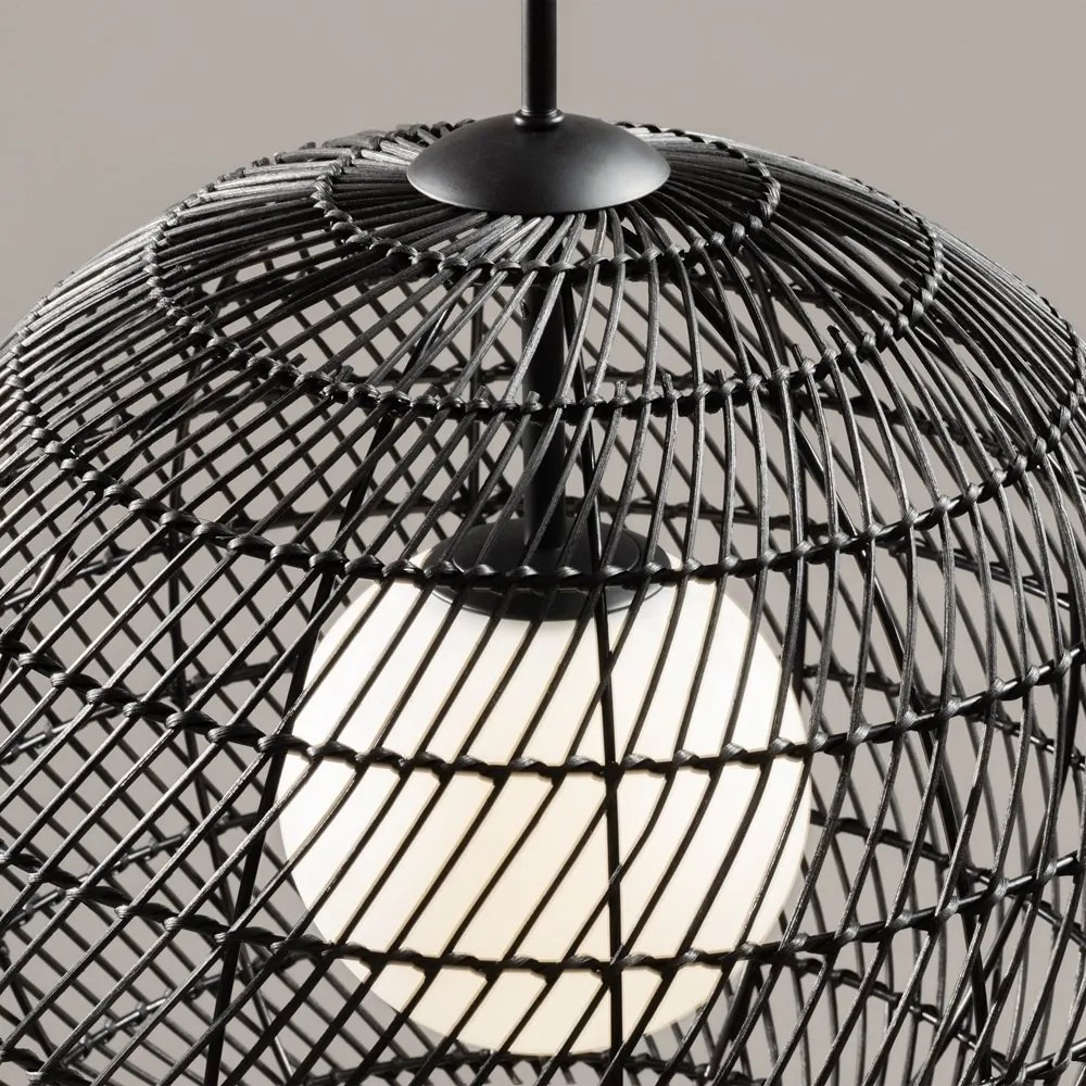Lustra/Pendul design modern CANE 30cm negru