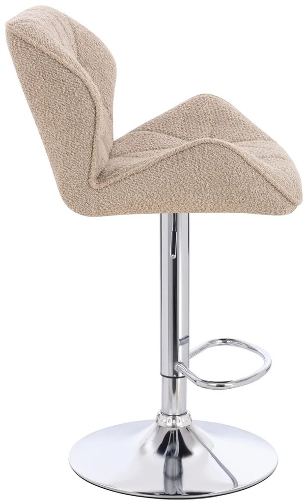 HR111W Scaun Latte Boucle cu Bază Cromata