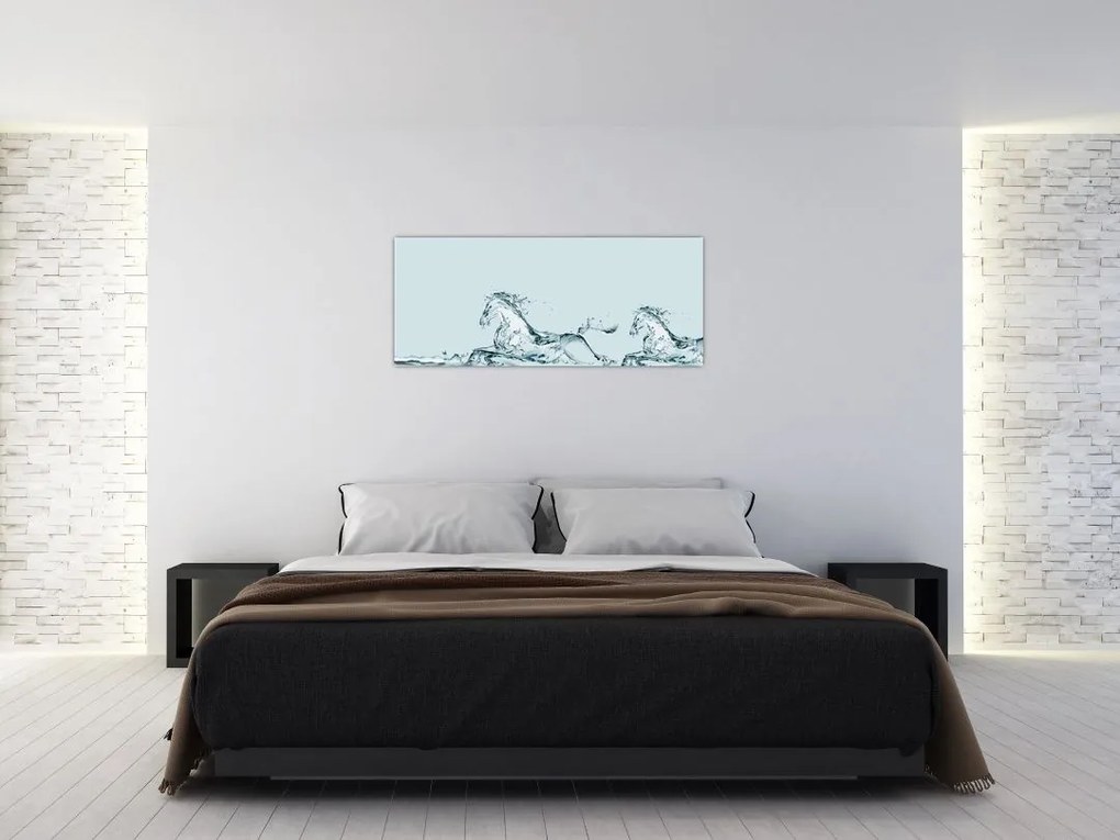 Tablou - Cai din picături de apă (120x50 cm)