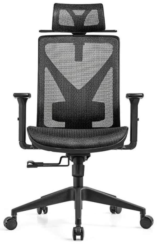 Scaun de birou ergonomic Mike-H, Full Mesh, Negru,