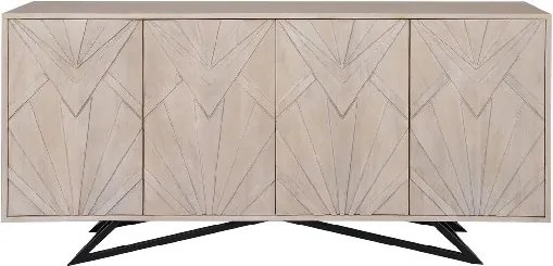 Comoda lemn de mango relief 3D METROPOLITAN 170cm