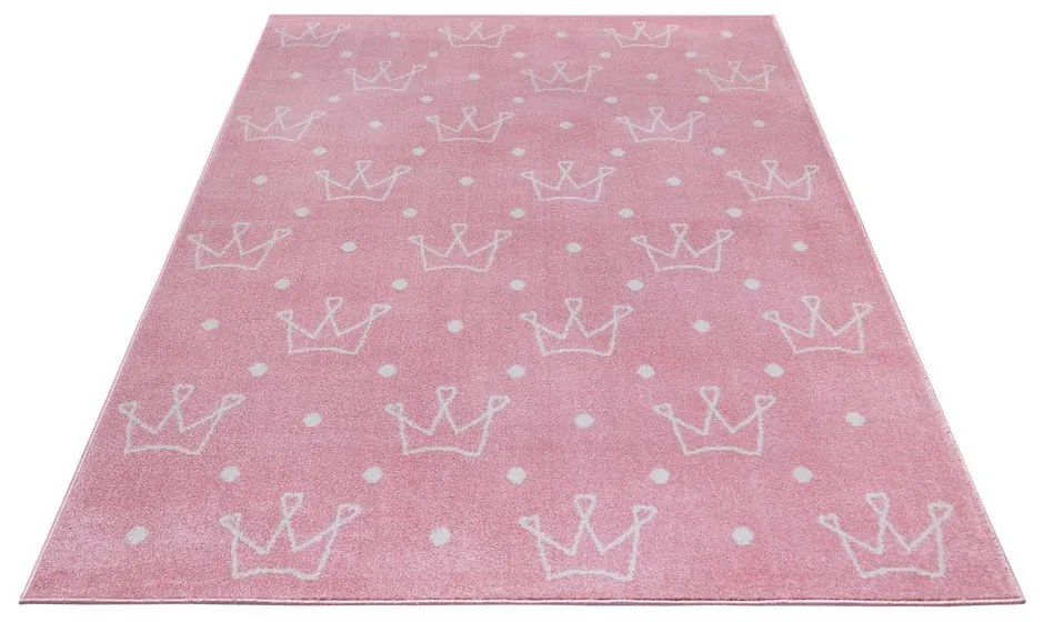 Covor pentru copii roz 160x235 cm Crowns – Hanse Home