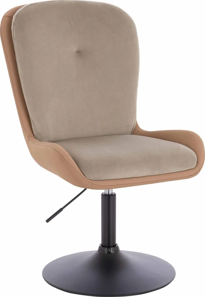 HR690N Scaun Velvet&amp;soft Piele Pu Latte/Carmel Bază Neagră