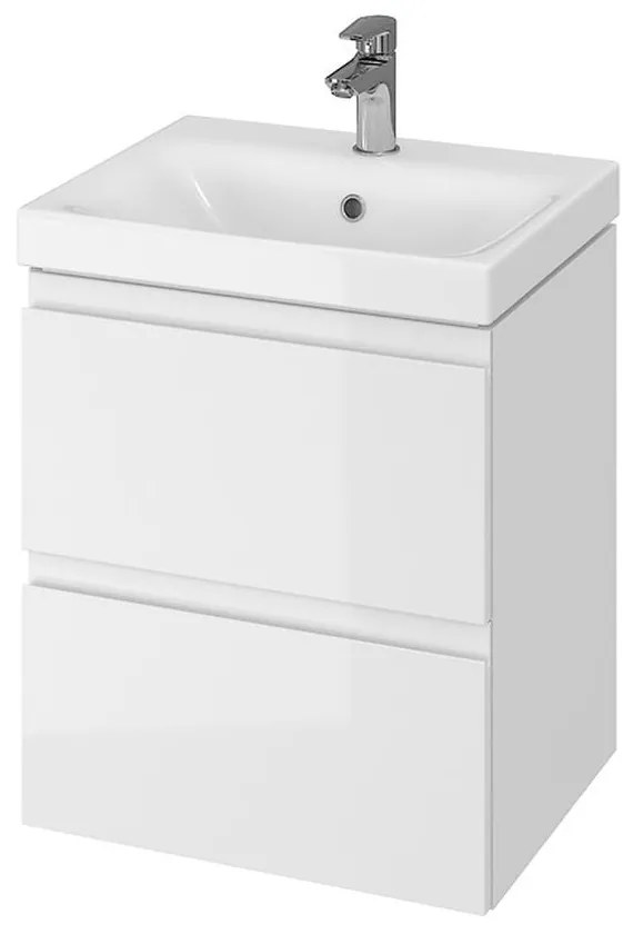 Dulap cu lavoar, 57x49x40 cm, 2 sertare, alb Alb, 500x400 mm
