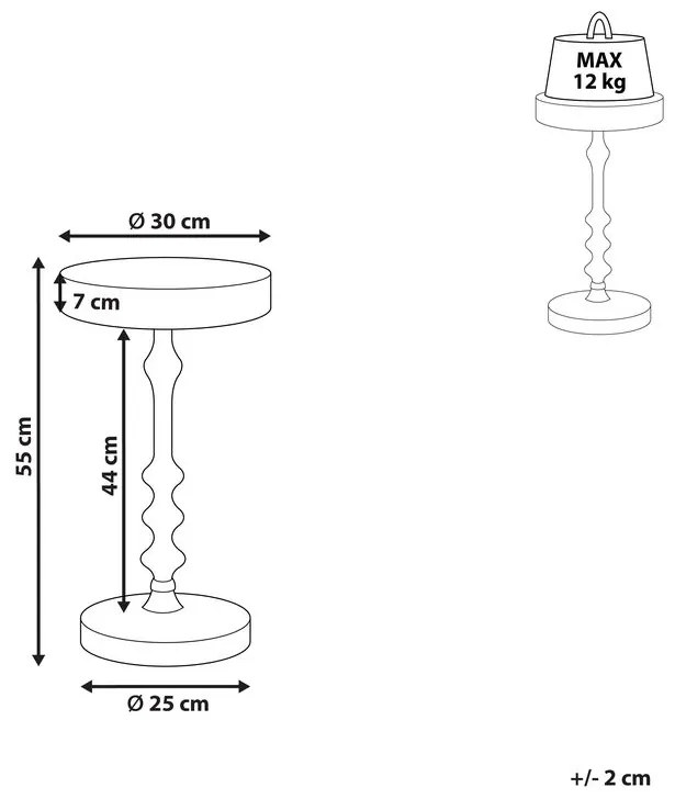 Măsuță laterală de cafea Aime (negru). 1077736