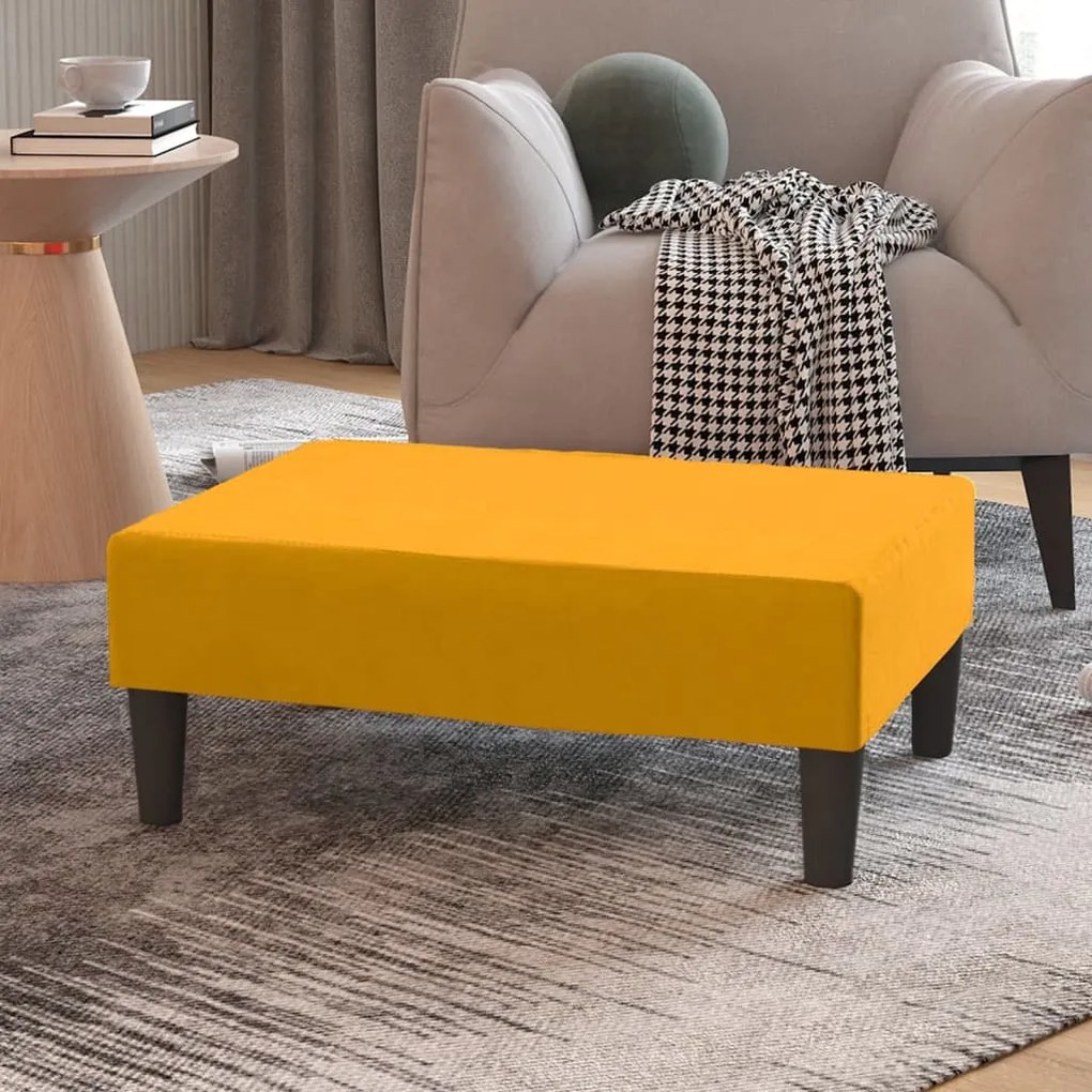 vidaXL Taburet, galben, 78x56x32 cm, catifea