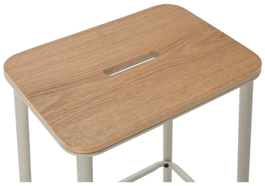 Set de scaune de bar crem 2 buc. (înălțime șezut 65 cm) Abba – Marckeric