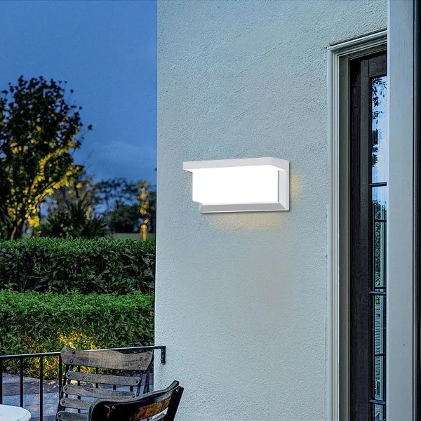 Brilagi BRICKY - Aplică LED RGBW de perete pentru exterior, 1xE27/9W/230V, albă, IP54