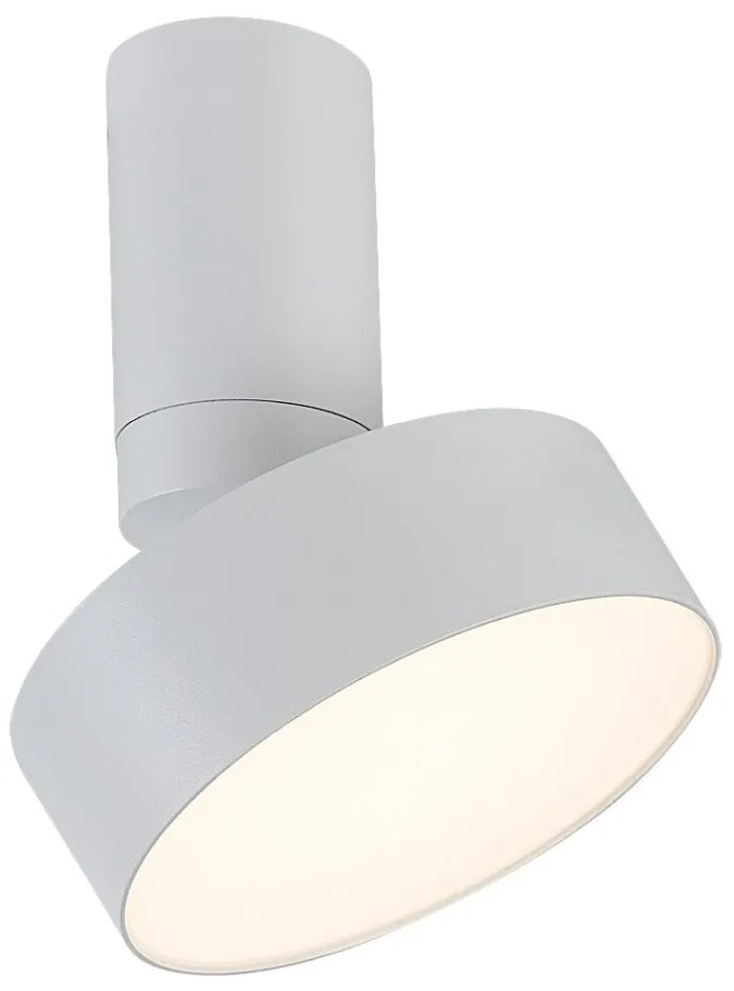 Plafoniera LED tip spot aplicat din metal alb reglabila Ovidia D-14cm