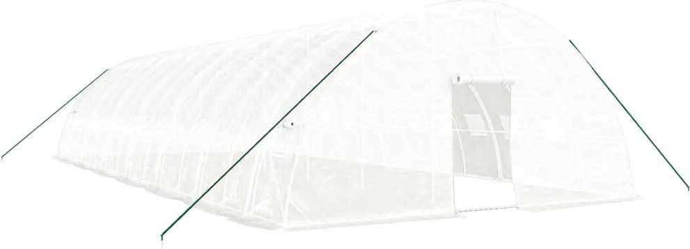 vidaXL Seră cu cadru din oțel, alb, 84 m², 14x6x2,85 m