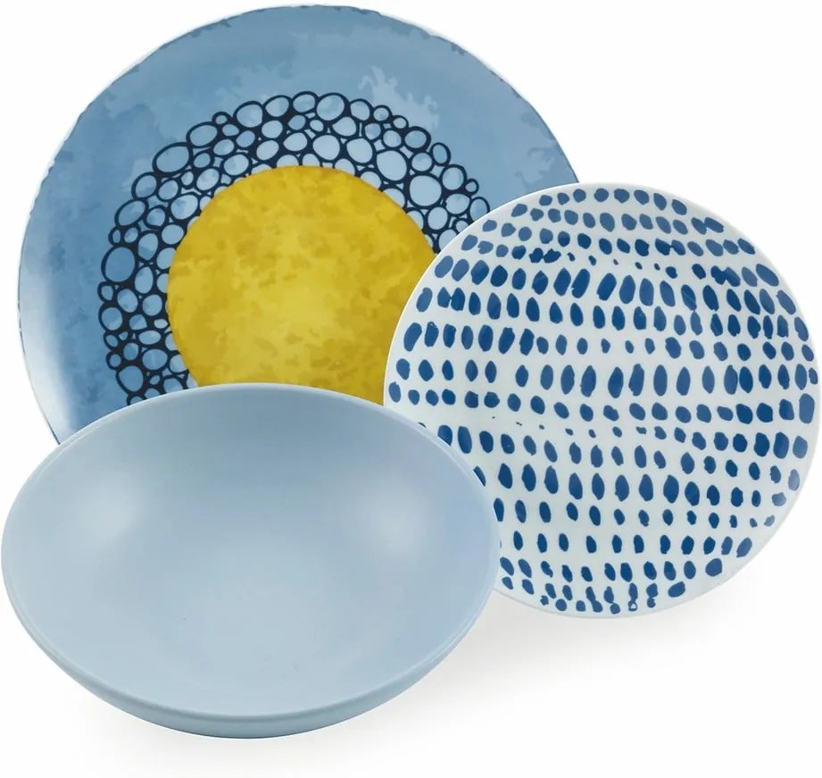 Set veselă din gresie și porțelan 18 piese Villa d´Este Marea