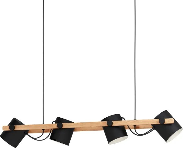 Eglo 43424 - Lustră pe cablu HORNWOOD 4xE27/28W/230V