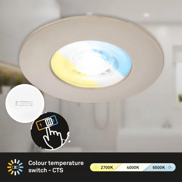 Briloner 7605032 - Set de 3 plafoniere LED pentru baie, 3xLED/4,9W/230V, IP44, crom mat