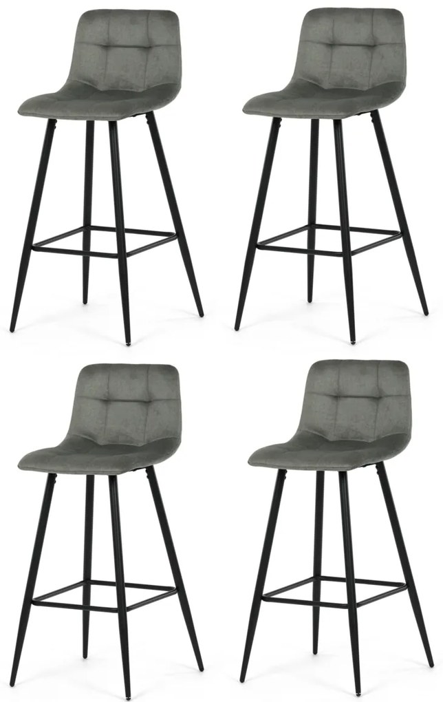 Set de scaune de bar B-X7015 GRN2, 4 buc
