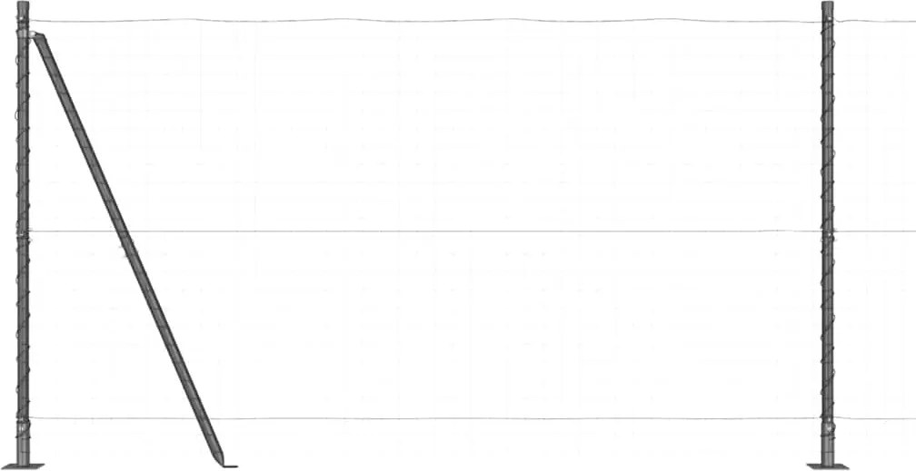 vidaXL Stâlp de gard. 52 pcs Gri 3,2 x 3,2 x 130 cm