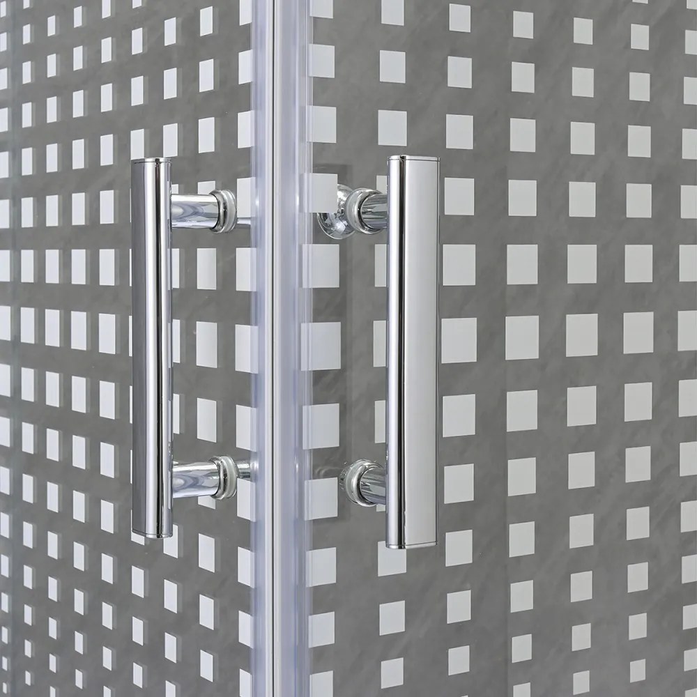 Cabină de duș pătrată Spirit Matrix 90x90 cm cu cădiță de duș acrilică armată