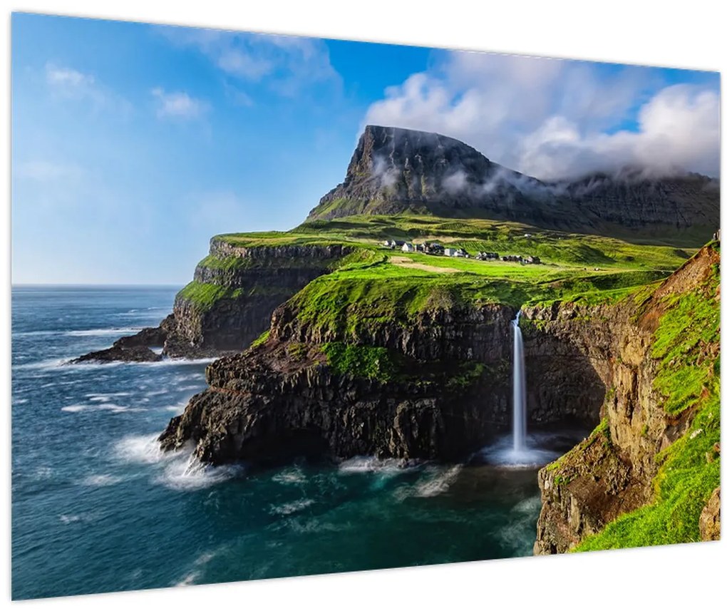 Tablou - Cascada Múlafossur (90x60 cm)