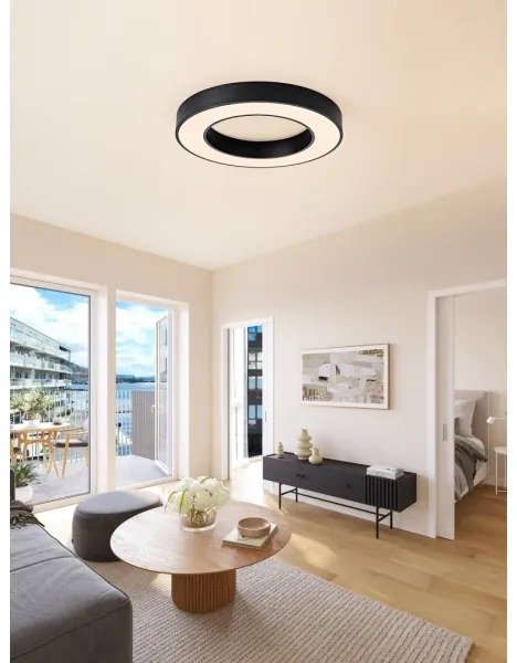 Plafonieră LED dimabilă PASTEL LED/53W/230V 60 cm negru Tuya Immax NEO 07209L + telecomandă