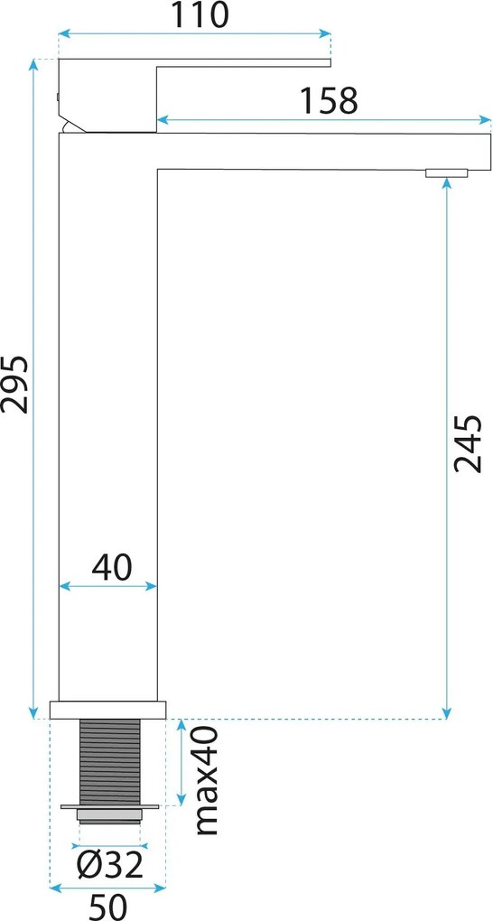 Baterie pentru baie Rea Arlo Brush Gold