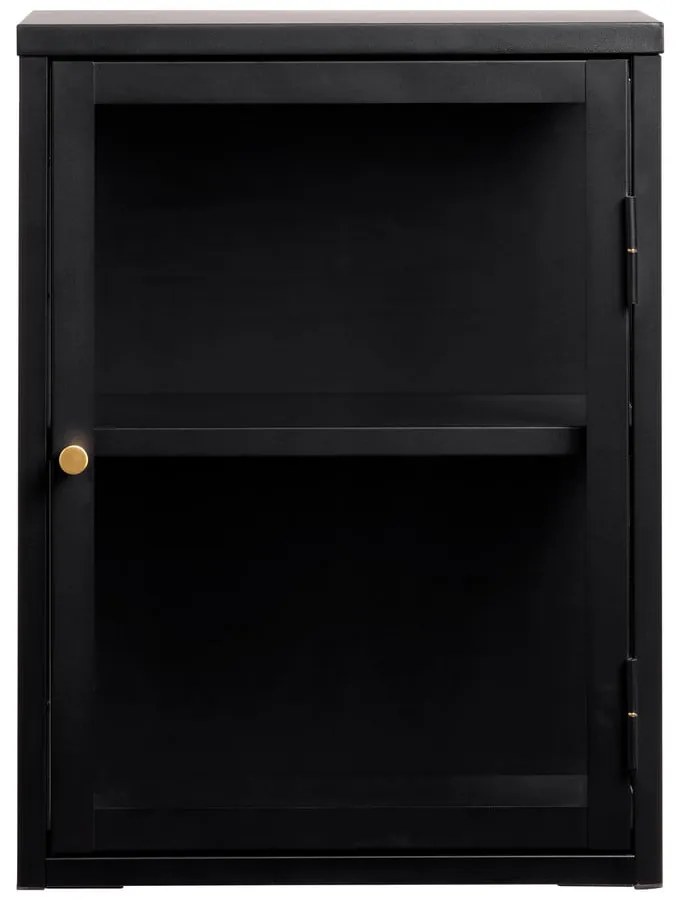 Vitrină neagră din metal suspendată 45x60 cm Carmel – Unique Furniture
