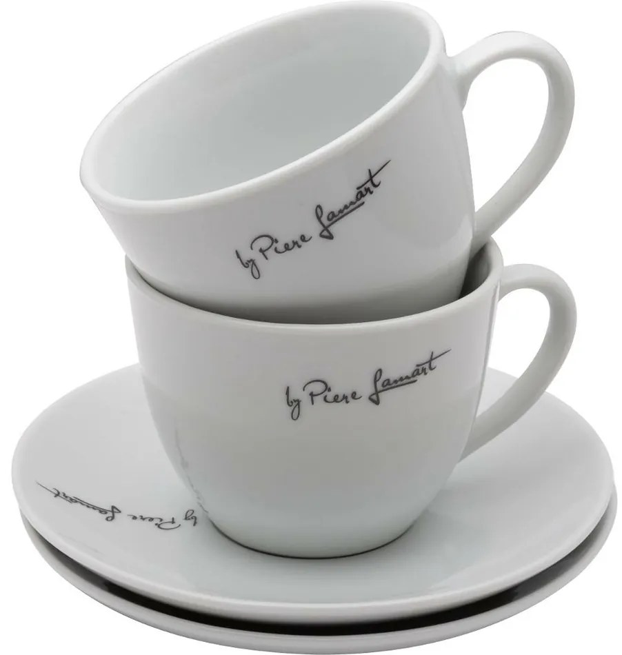 Lamart LT9207 Set de 2 cești și farfurioare Kaffe,300 ml