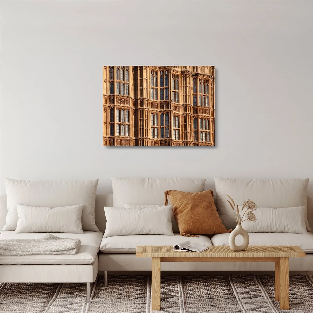 Tablou pe sticlă - Detaliu al clădirii (70x50 cm)