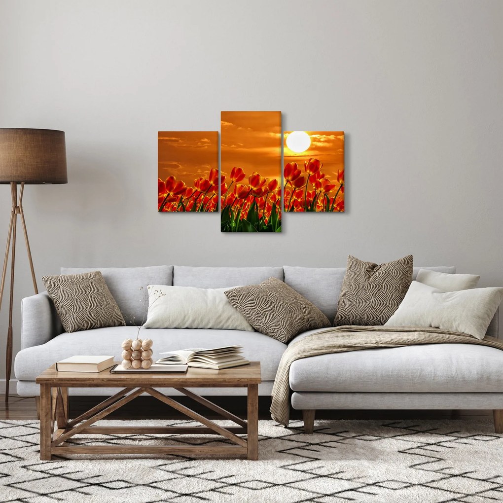 Tablou - lan înflorit de lalele (90x60 cm)