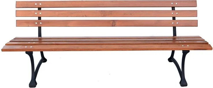 Bancă de grădină în culoare naturală din lemn masiv – Rojaplast