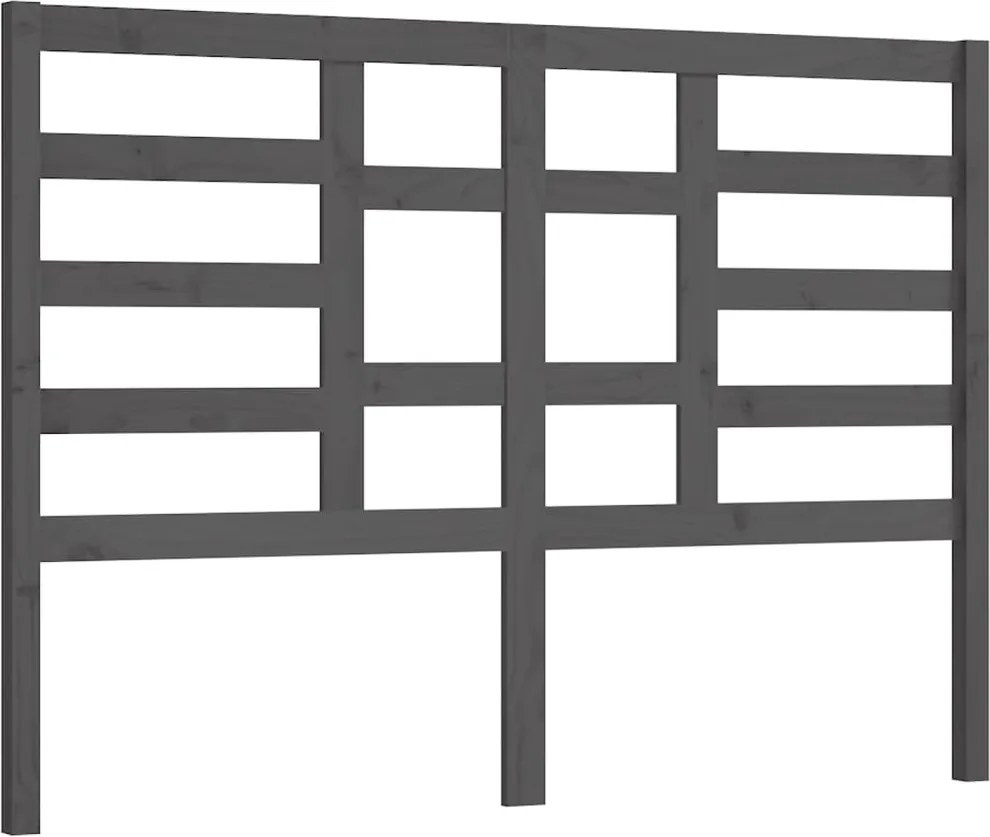 vidaXL Tăblie de pat, gri, 126x4x104 cm, lemn masiv de pin