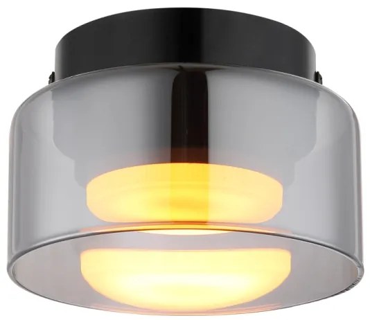 Plafonieră LED Globo 16055DS HIGGINS 1xGX53/6W/230V d. 13 cm negru