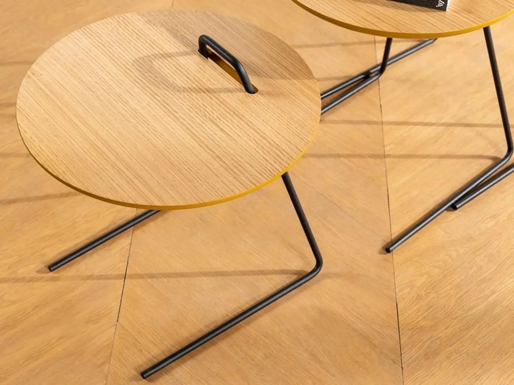 Set 3 măsuțe consolă Paniki (natural). 1094357