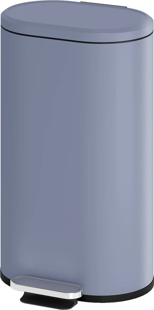 HOMCOM Coș gunoi bucătărie 30 L, coș cu pedală, coș interior detașabil, capac cu închidere lină, 36,5x31x61cm, gri | Aosom Romania