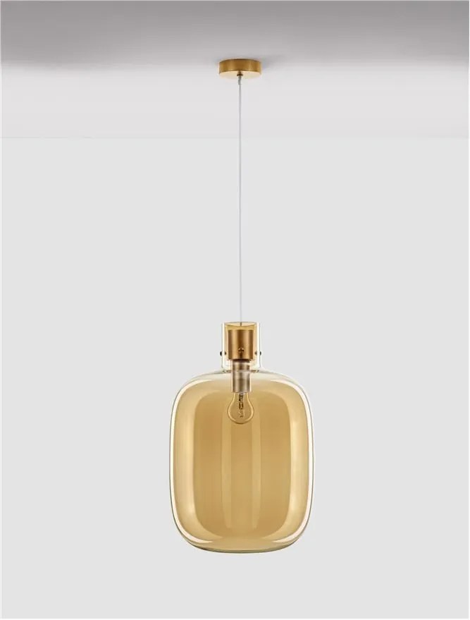 Lustra, Pendul design modern CINZIA champagne, 30cm