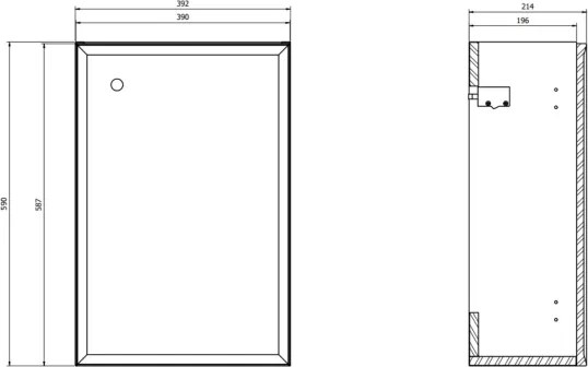 Cersanit S801-568 - Dulap de baie suspendat MILLE cu lavoar, 40x22 cm, alb