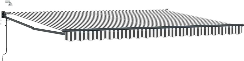 vidaXL Cort electric retractabil Antracit și Alb 4 × 3 m