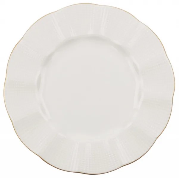 Serviciu de masa, Portelan, 24 de Piese, Culoare Crem / Auriu