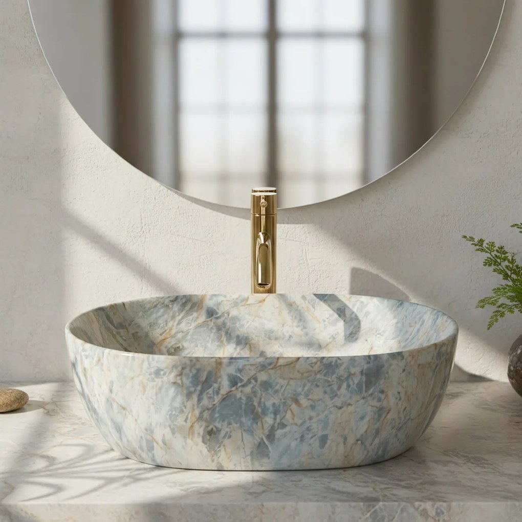 Lavoar pentru blat Rea Amelia Ruststone 48