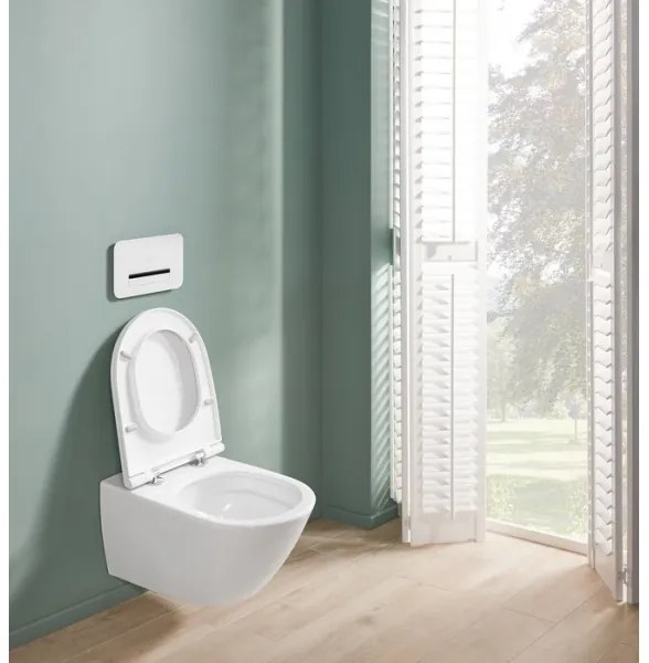 Villeroy & Boch 4670T9R1 - Vas WC suspendat SUBWAY cu capac SoftClose, ceramică, alb