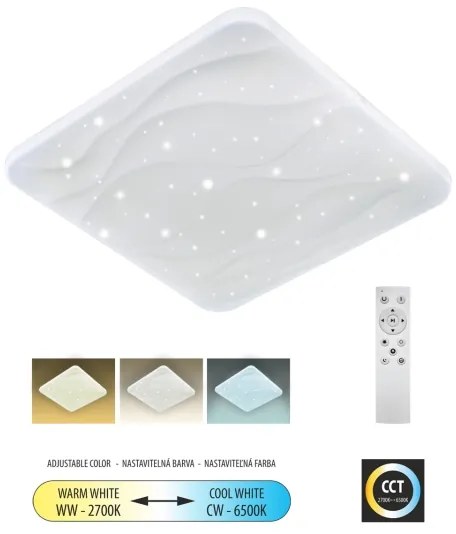 Plafonieră LED dimabilă NERIS LED/60W/230V 2700-6500K + telecomandă