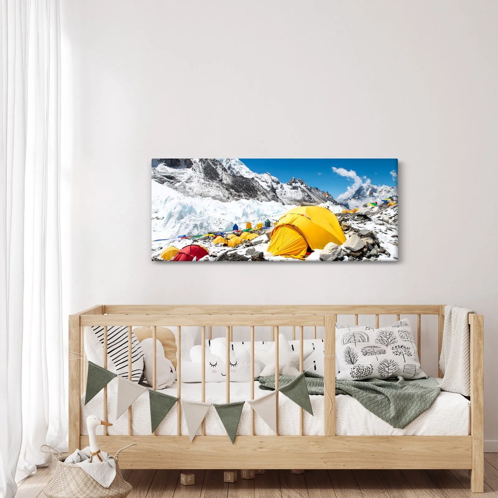 Tablou - Camping la munte (120x50 cm)