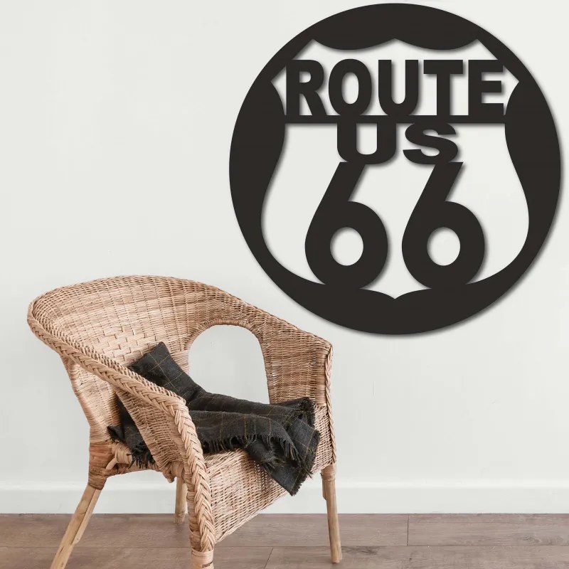 SENTOP | Imagine de perete din lemn U.S. ROUTE 66