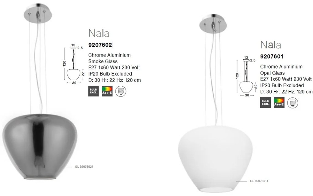 Lustra / Pendul design modern Nala fumuriu NVL-9207602