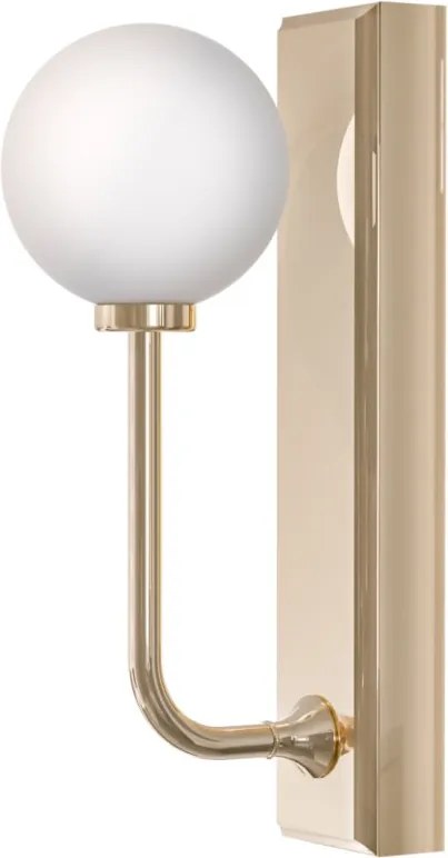 Aplica de perete baie din metal auriu, IP44 Ero