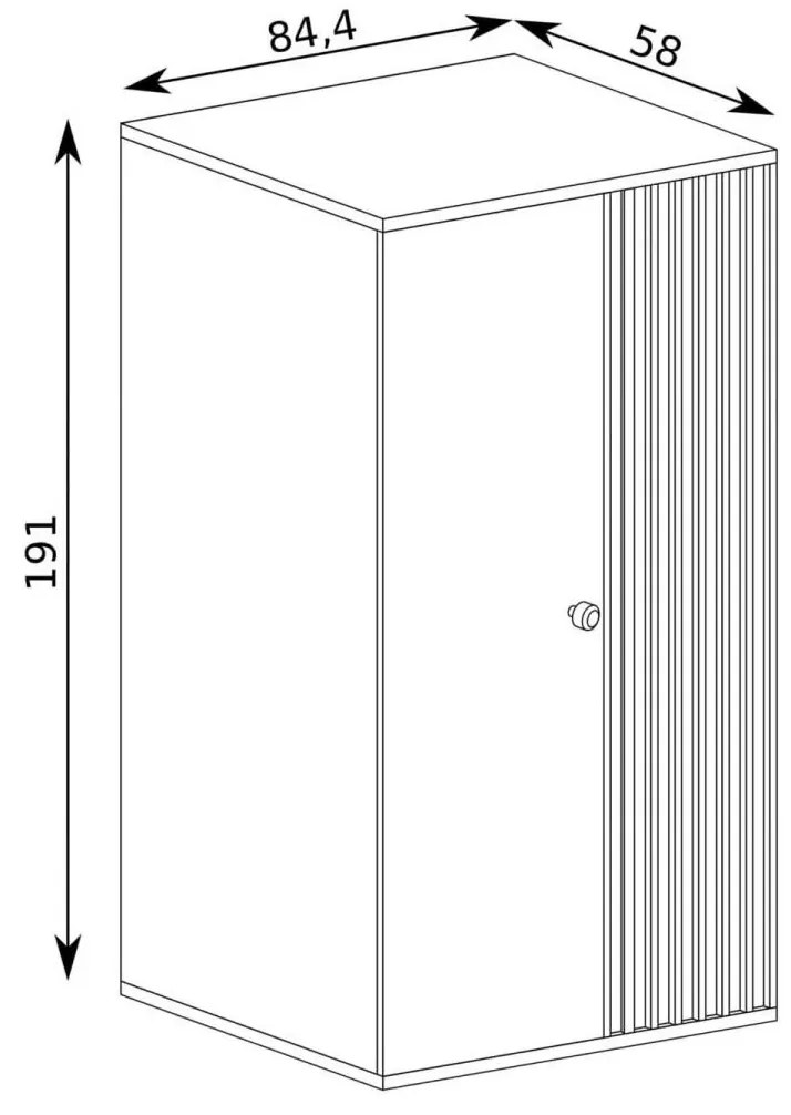 Dulap de haine Claudi 01 (Stejar artisan). 1055485
