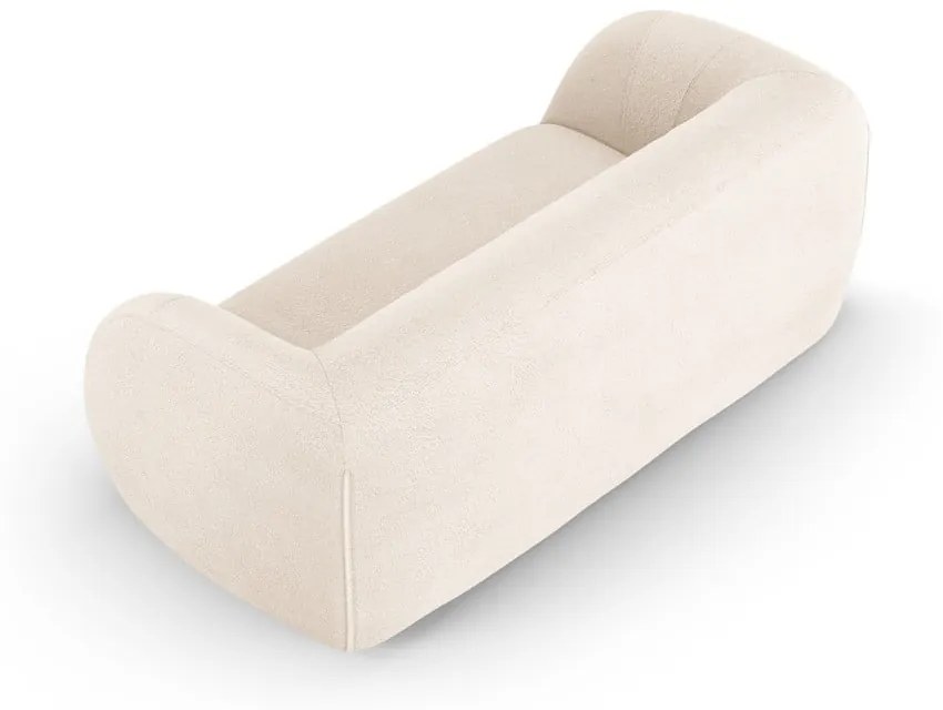 Canapea crem cu tapițerie din stofă bouclé 210 cm Essen – Cosmopolitan Design