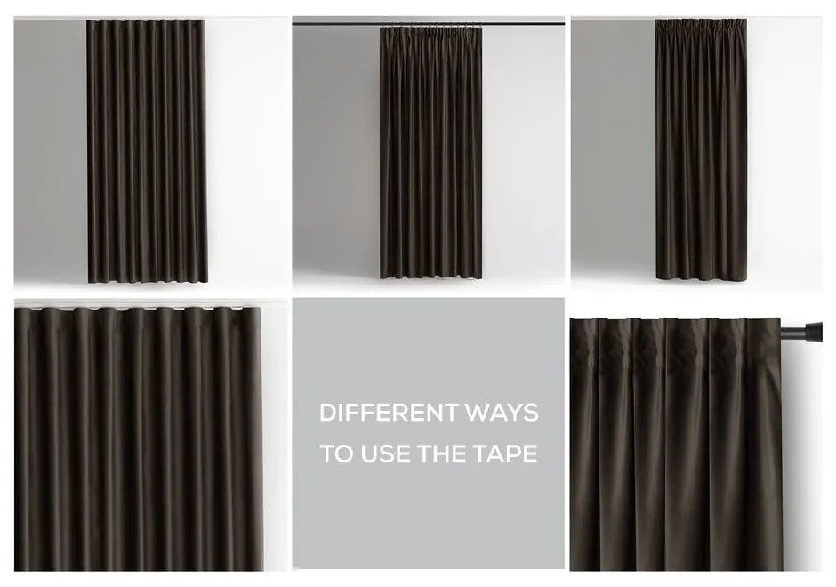 Draperie maro dimout (semi-opacă) din catifea 140x270 cm – Restilo